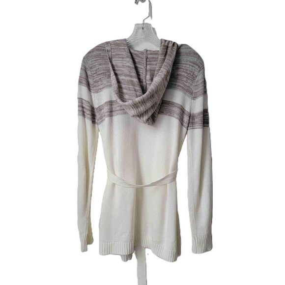 New York & Company Hooded Striped Open Front Cardigan Womens Size Medium - Picture 8 of 8